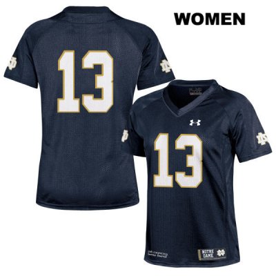 Notre Dame Fighting Irish Women's Lawrence Keys III #13 Navy Under Armour No Name Authentic Stitched College NCAA Football Jersey GBO2799LT